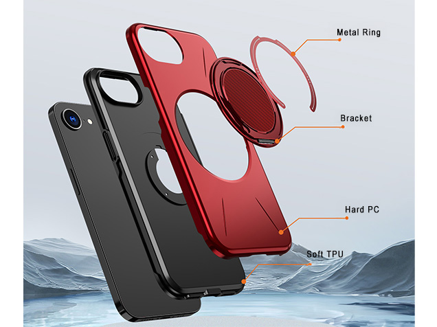 Impact Case with Ring for iPhone 17e - Red