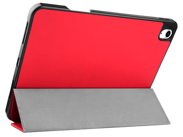 Synthetic Leather Flip Case with Stand for iPad Air 11 inch (2026) - Red Leather Flip Case