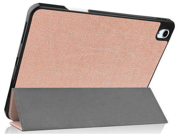 Synthetic Leather Flip Case with Stand for iPad Air 11 inch (2026) - Rose Gold Leather Flip Case