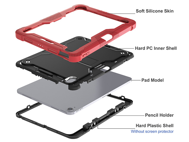 Impact Case for the iPad Air 11 (2026) - Red/Black