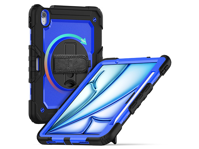 Rugged Impact Case with Strap for iPad Air 11 (2026) - Blue