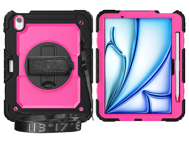 Rugged Impact Case with Strap for iPad Air 11 (2026) - Pink Impact Case