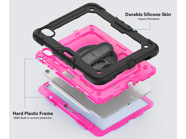 Rugged Impact Case with Strap for iPad Air 11 (2026) - Pink