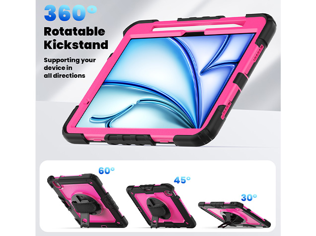 Rugged Impact Case with Strap for iPad Air 11 (2026) - Pink