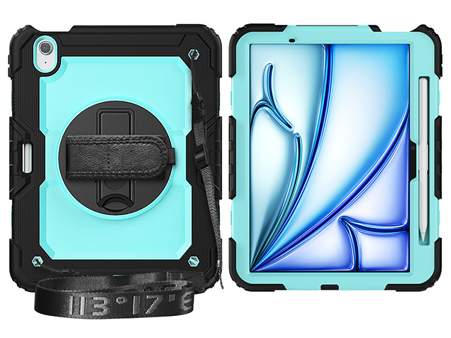 Rugged Impact Case with Strap for iPad Air 11 (2026) - Turquoise Impact Case