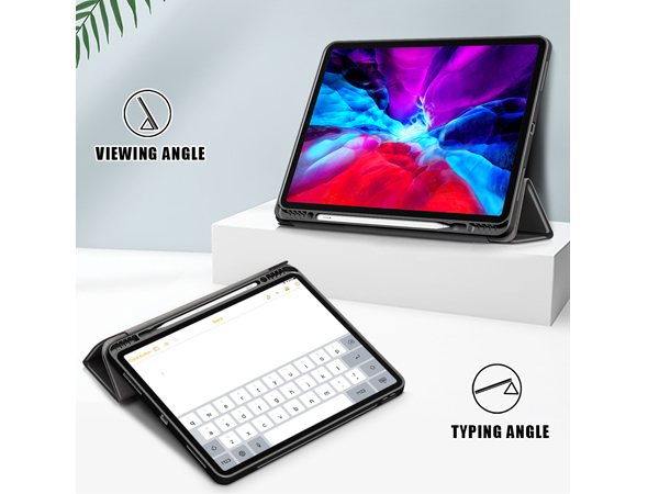 Synthetic Leather Flip Case with Stand for iPad Air 13 inch (2026) - Black