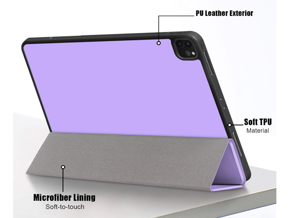 Synthetic Leather Flip Case with Stand for iPad Air 13 inch (2026) - Lilac Leather Flip Case