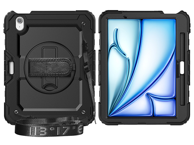 Rugged Impact Case with strap for iPad Air 13 (2026) - Classic Black Impact Case