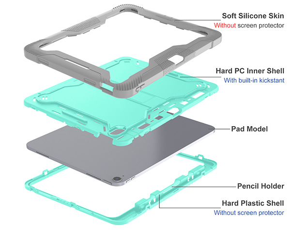 Impact Case for the iPad Air 13 (2026) - Mint/Grey