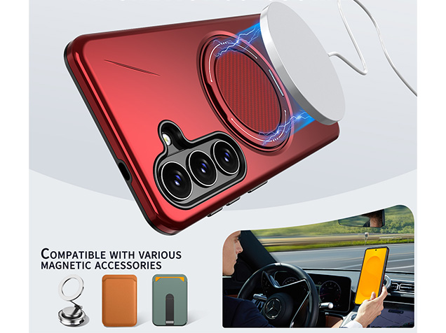 Impact Case with Ring for Samsung Galaxy S26 - Red