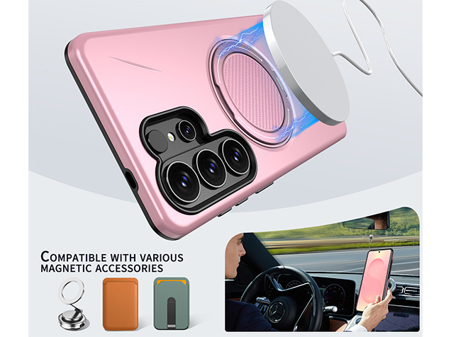 Impact Case with Ring for Samsung Galaxy S26 Ultra - Pink