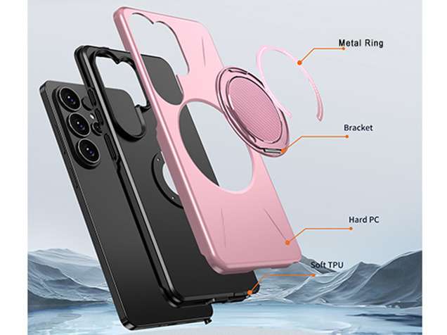 Impact Case with Ring for Samsung Galaxy S26 Ultra - Pink