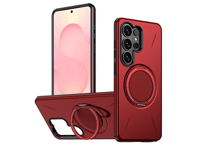 Impact Case with Ring for Samsung Galaxy S26 Ultra - Red Impact Case