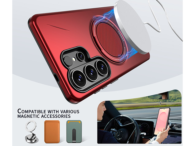 Impact Case with Ring for Samsung Galaxy S26 Ultra - Red