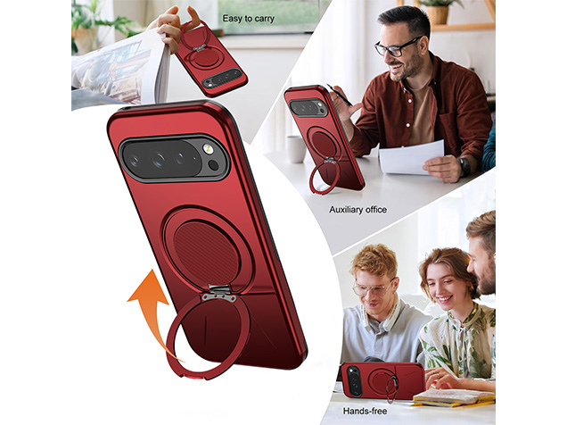 Impact Case with Ring for Google Pixel 9 - Red