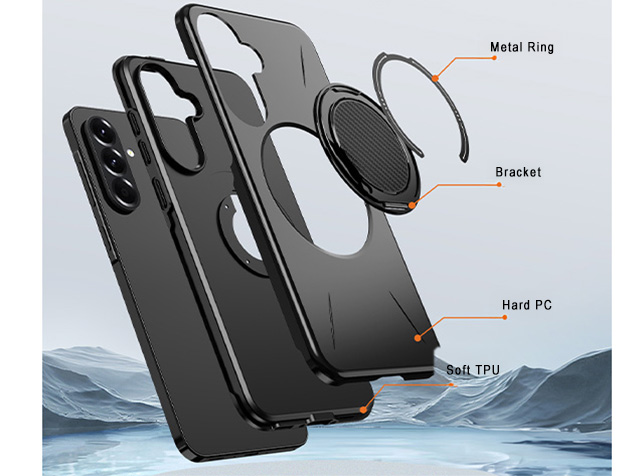 Impact Case with Ring for Samsung Galaxy A37 - Black