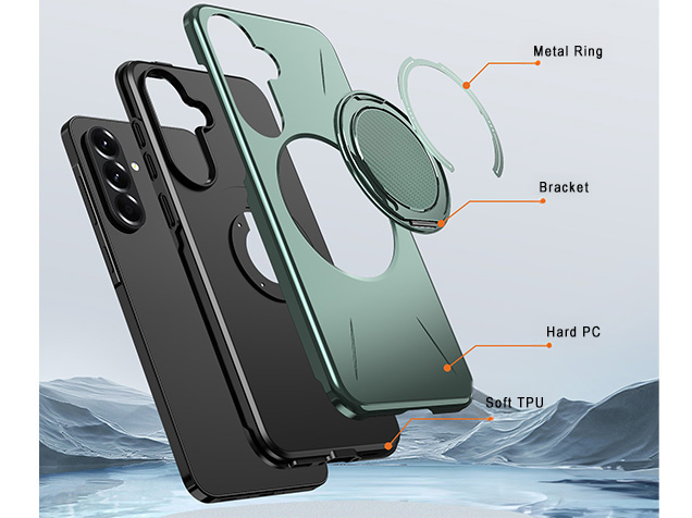 Impact Case with Ring for Samsung Galaxy A37 - Green
