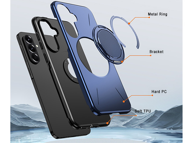 Impact Case with Ring for Samsung Galaxy A37 - Blue
