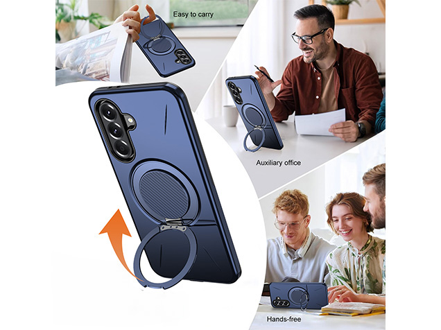 Impact Case with Ring for Samsung Galaxy A37 - Blue