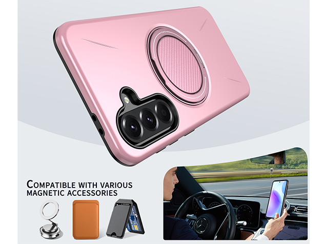 Impact Case with Ring for Samsung Galaxy A37 - Pink