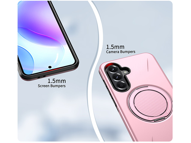 Impact Case with Ring for Samsung Galaxy A37 - Pink
