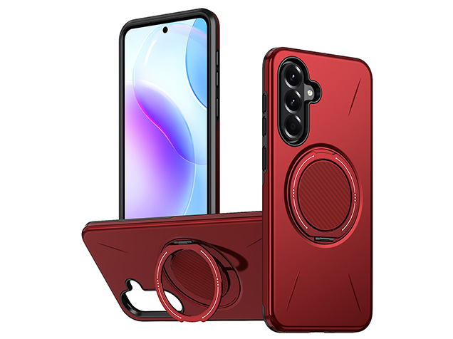 Impact Case with Ring for Samsung Galaxy A37 - Red Impact Case