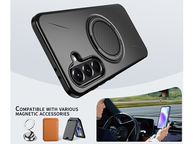 Impact Case with Ring for Samsung Galaxy A36 - Black