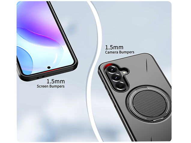 Impact Case with Ring for Samsung Galaxy A36 - Black