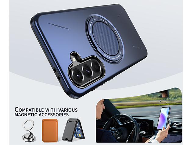 Impact Case with Ring for Samsung Galaxy A36 - Blue