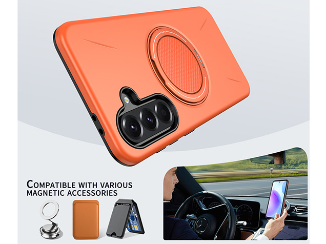 Impact Case with Ring for Samsung Galaxy A36 - Orange