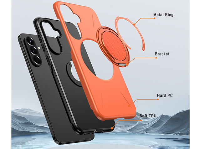 Impact Case with Ring for Samsung Galaxy A36 - Orange