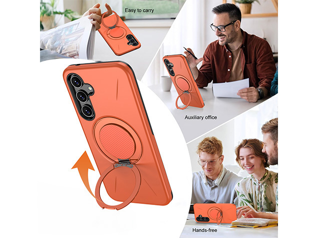 Impact Case with Ring for Samsung Galaxy A36 - Orange
