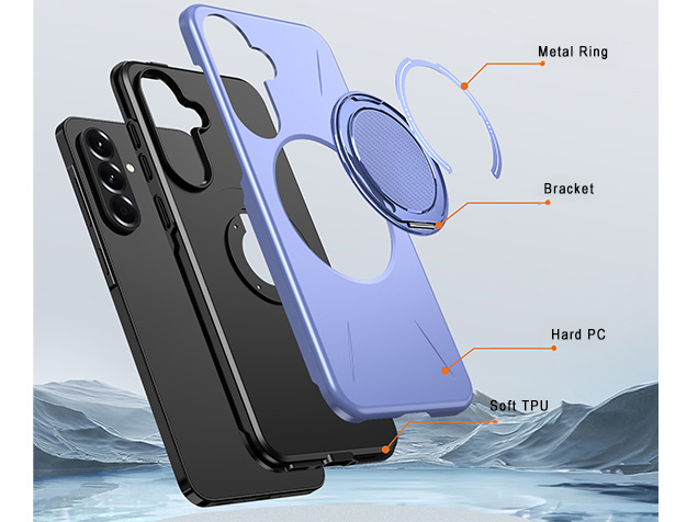 Impact Case with Ring for Samsung Galaxy A36 - Purple