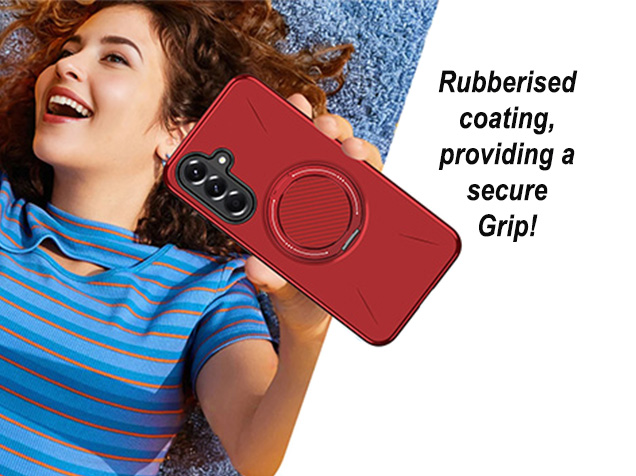 Impact Case with Ring for Samsung Galaxy A36 - Red