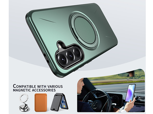 Impact Case with Ring for Samsung Galaxy A57 - Green