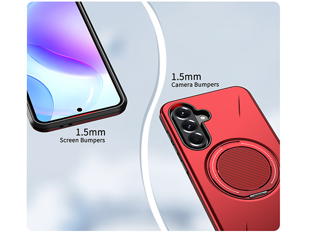 Impact Case with Ring for Samsung Galaxy A57 - Red