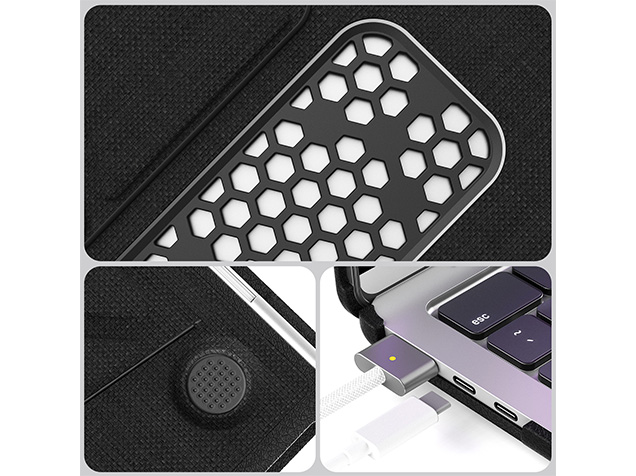 Woven Fabric Laptop Shell for MacBook Air 13 inch - Black