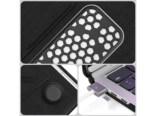 Woven Fabric Laptop Shell for MacBook Air 15 inch - Black