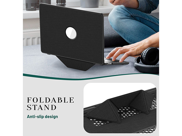 Woven Fabric Laptop Shell for MacBook Air 15 inch - Black