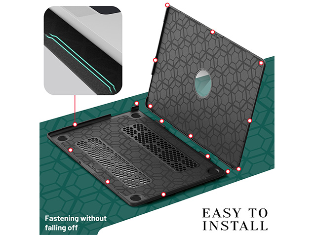 Woven Fabric Laptop Shell for MacBook Air 15 inch - Black