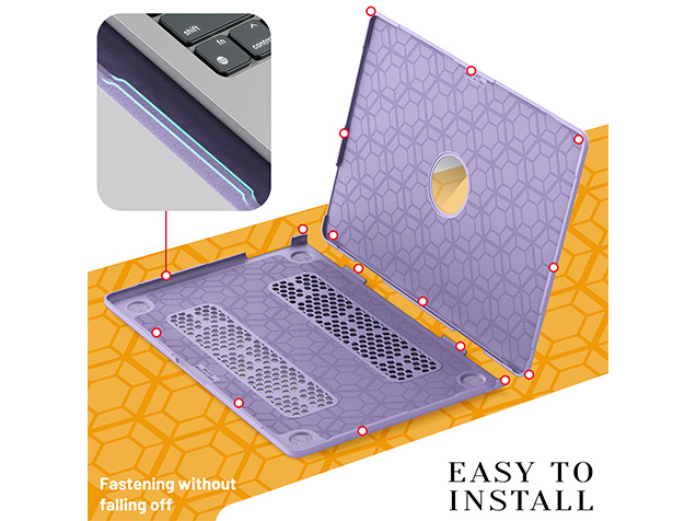 Woven Fabric Laptop Shell for MacBook Air 15 inch - Purple