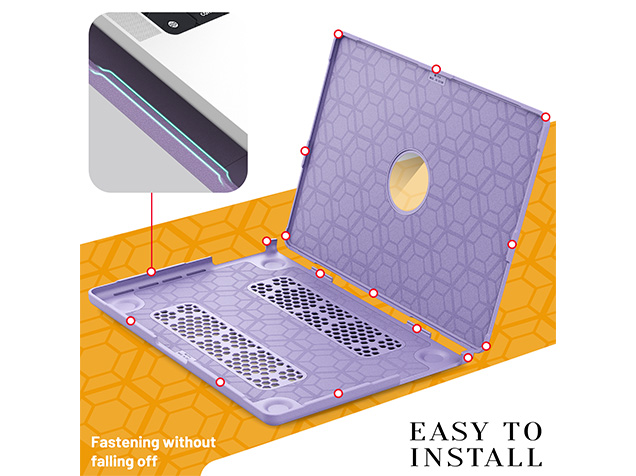 Woven Fabric Laptop Shell for MacBook Pro 14 inch - Purple