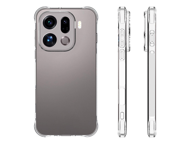 Gel Case with Bumper Edges for OPPO Find X9 Pro - Clear