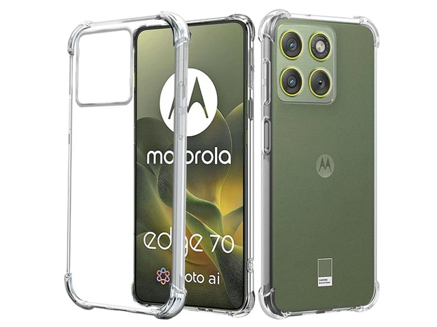 Gel Case with Bumper Edges for Motorola Edge 70 - Clear Soft Cover