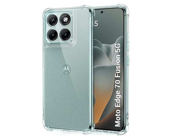 Gel Case with Bumper Edges for Motorola Edge 70 Fusion - Clear Soft Cover