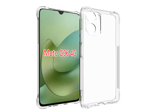 Gel Case with Bumper Edges for Motorola G06 - Clear Soft Cover