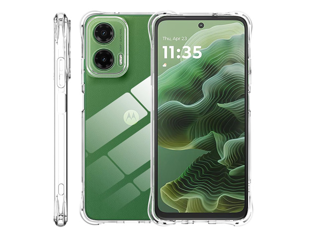 Gel Case with Bumper Edges for Motorola G35 - Clear Soft Cover