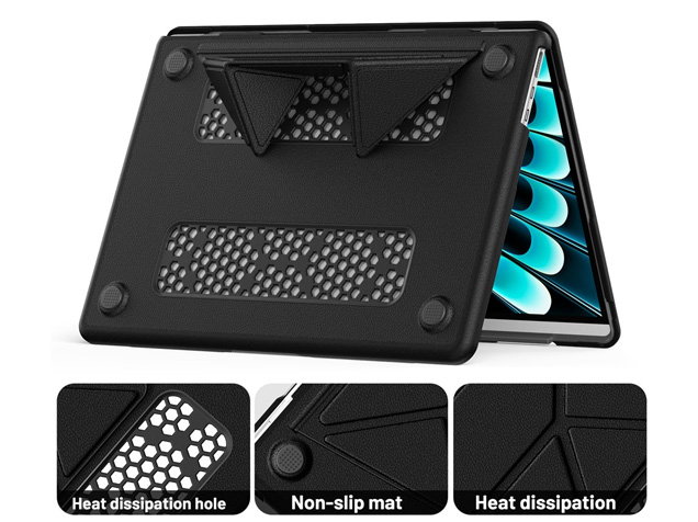 Synthetic Leather Laptop Shell for MacBook Air 13 inch - Black
