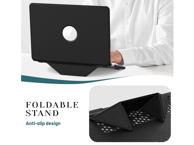 Synthetic Leather Laptop Shell for MacBook Air 13 inch - Black
