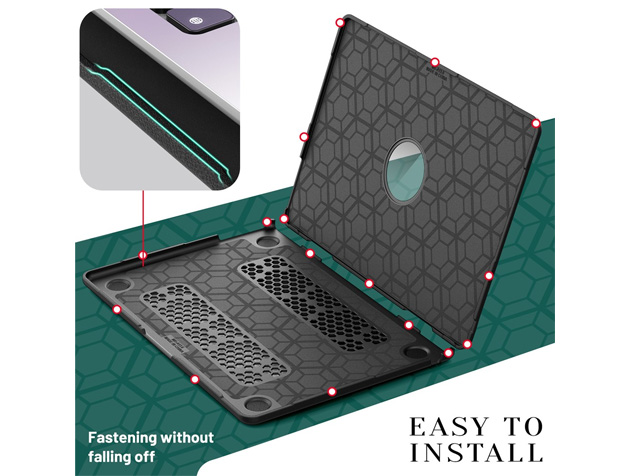 Synthetic Leather Laptop Shell for MacBook Air 13 inch - Black